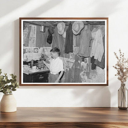 Sharecroppers Son in Bedroom La Forge Missouri 1938