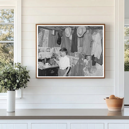 Sharecroppers Son in Bedroom La Forge Missouri 1938