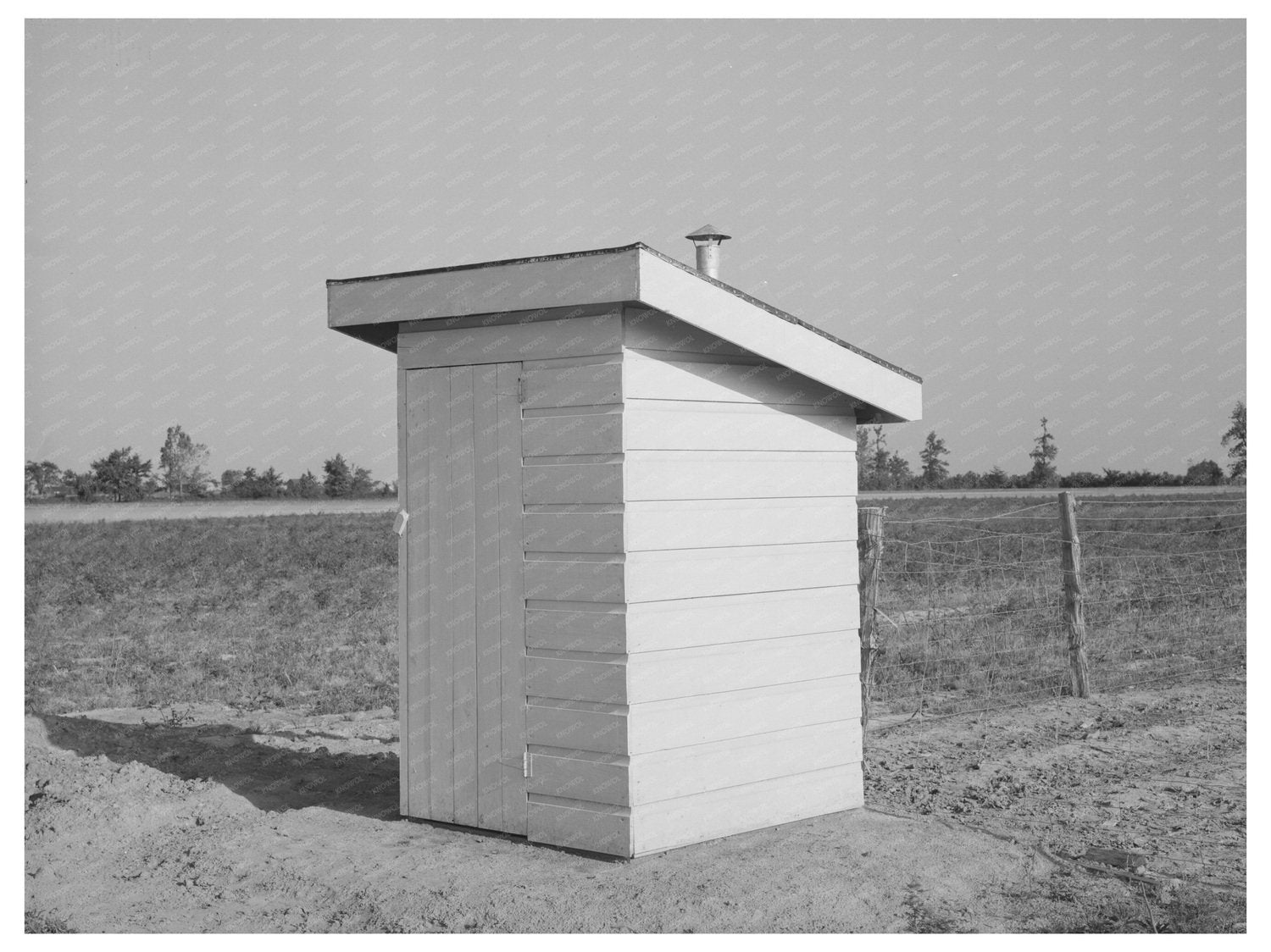 Vintage 1938 Privy on New Farm Unit in Missouri