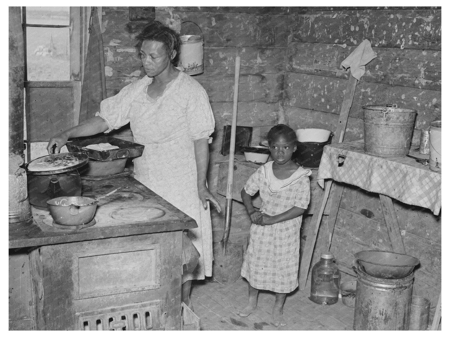 Kitchen in Southeast Missouri Farm Shack May 1938