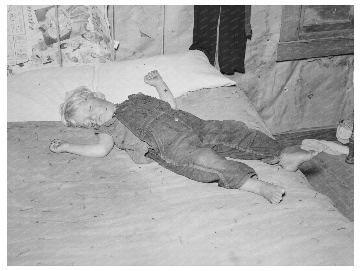 Sharecroppers Child Asleep in Southeast Missouri 1938
