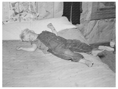 Sharecroppers Child Asleep in Southeast Missouri 1938