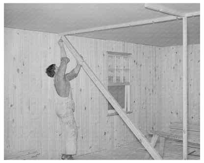 Vintage 1938 Photograph of Unfinished House in Missouri