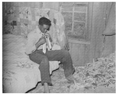 Boy in Bedroom Corn Crib Southeast Missouri May 1938