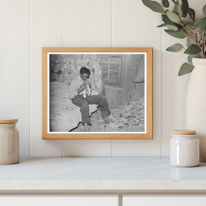 Boy in Bedroom Corn Crib Southeast Missouri May 1938