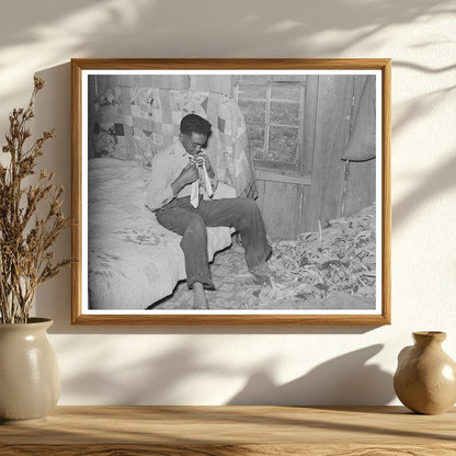 Boy in Bedroom Corn Crib Southeast Missouri May 1938