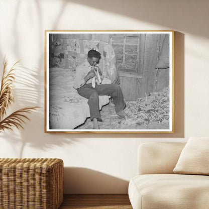 Boy in Bedroom Corn Crib Southeast Missouri May 1938