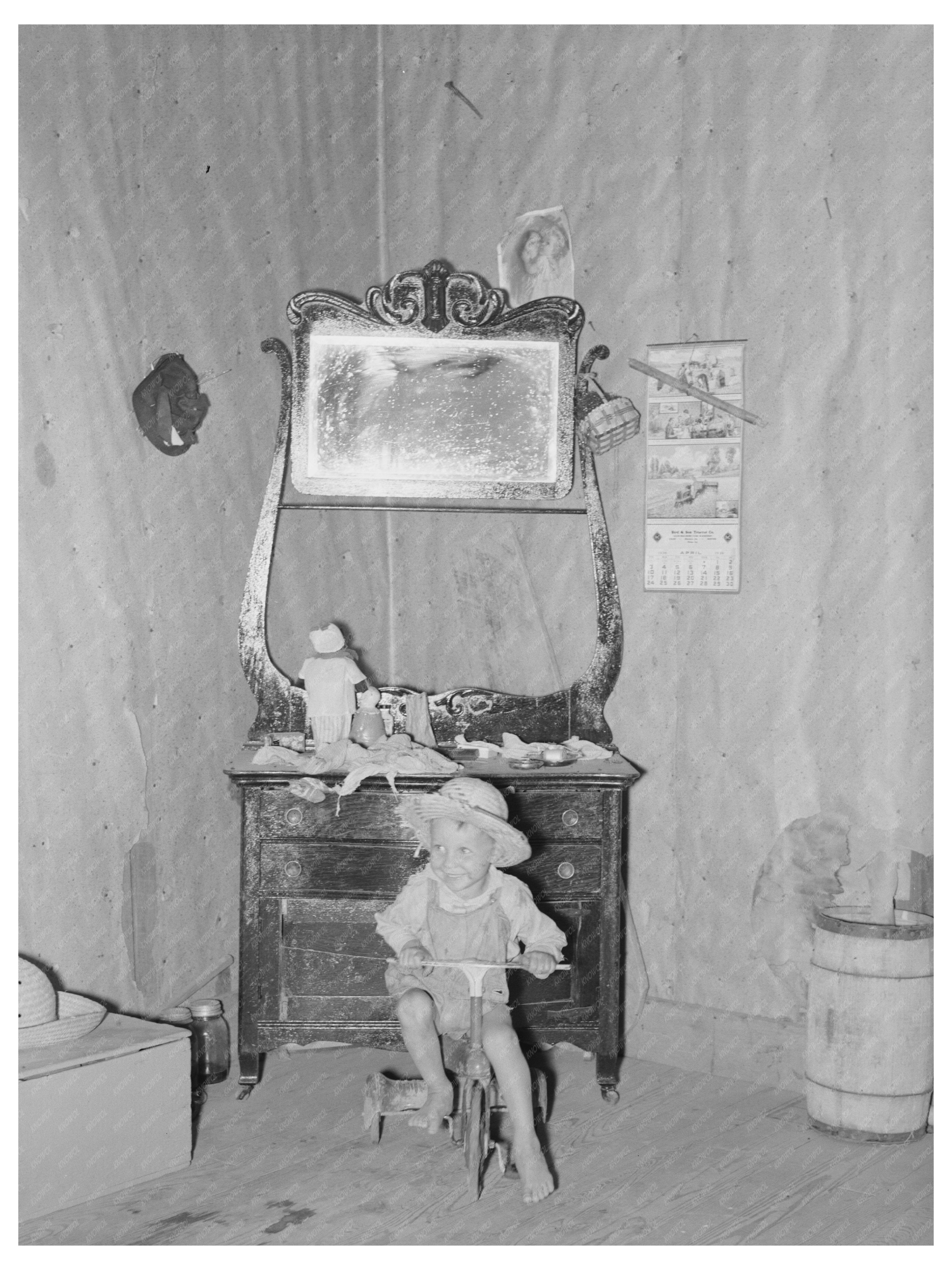 Young Boy in Sharecropper Shack Southeast Missouri 1938