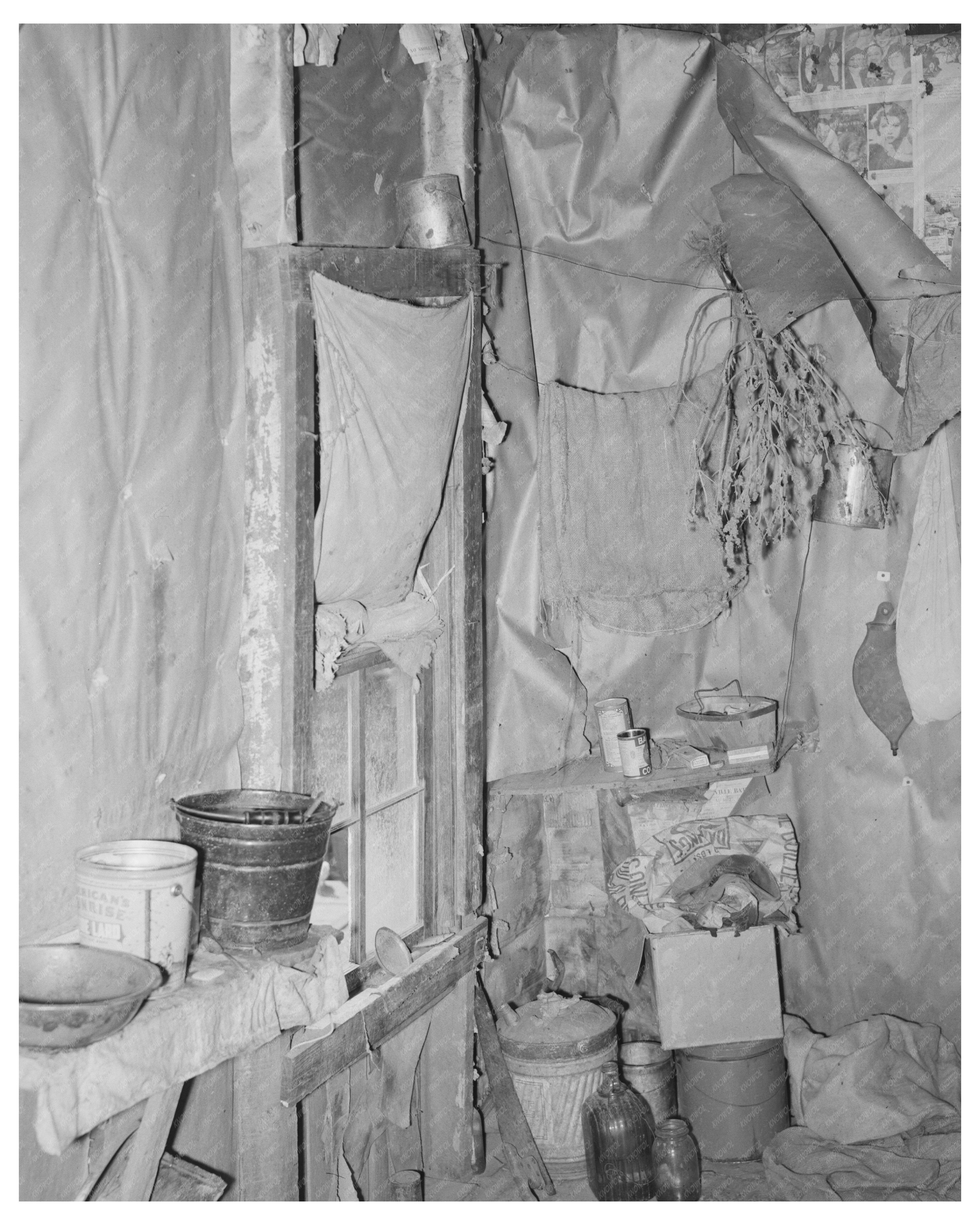 1938 Kitchen Corner in Sharecropper Home Missouri