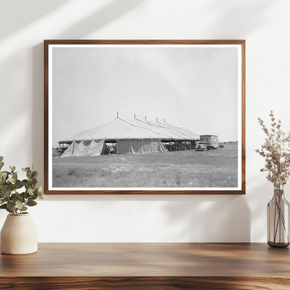Traveling Circus Tent in Sikeston Missouri May 1938