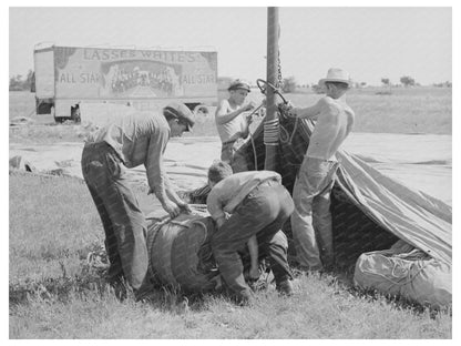Tent Erection for Lasses-White Show Sikeston Missouri 1938