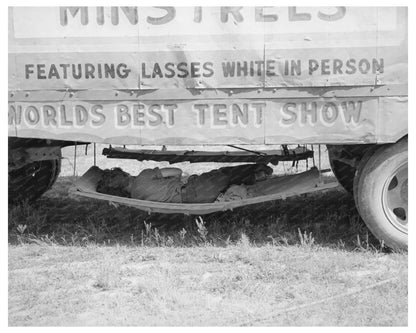 Carnival Employee Relaxing in Hammock Sikeston 1938