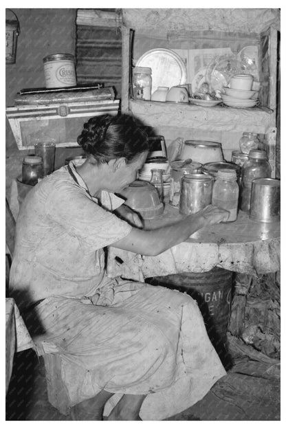 Tin Town Resident at Kitchen Table Caruthersville 1938