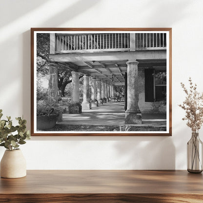Plantation House Balcony Near New Orleans September 1938