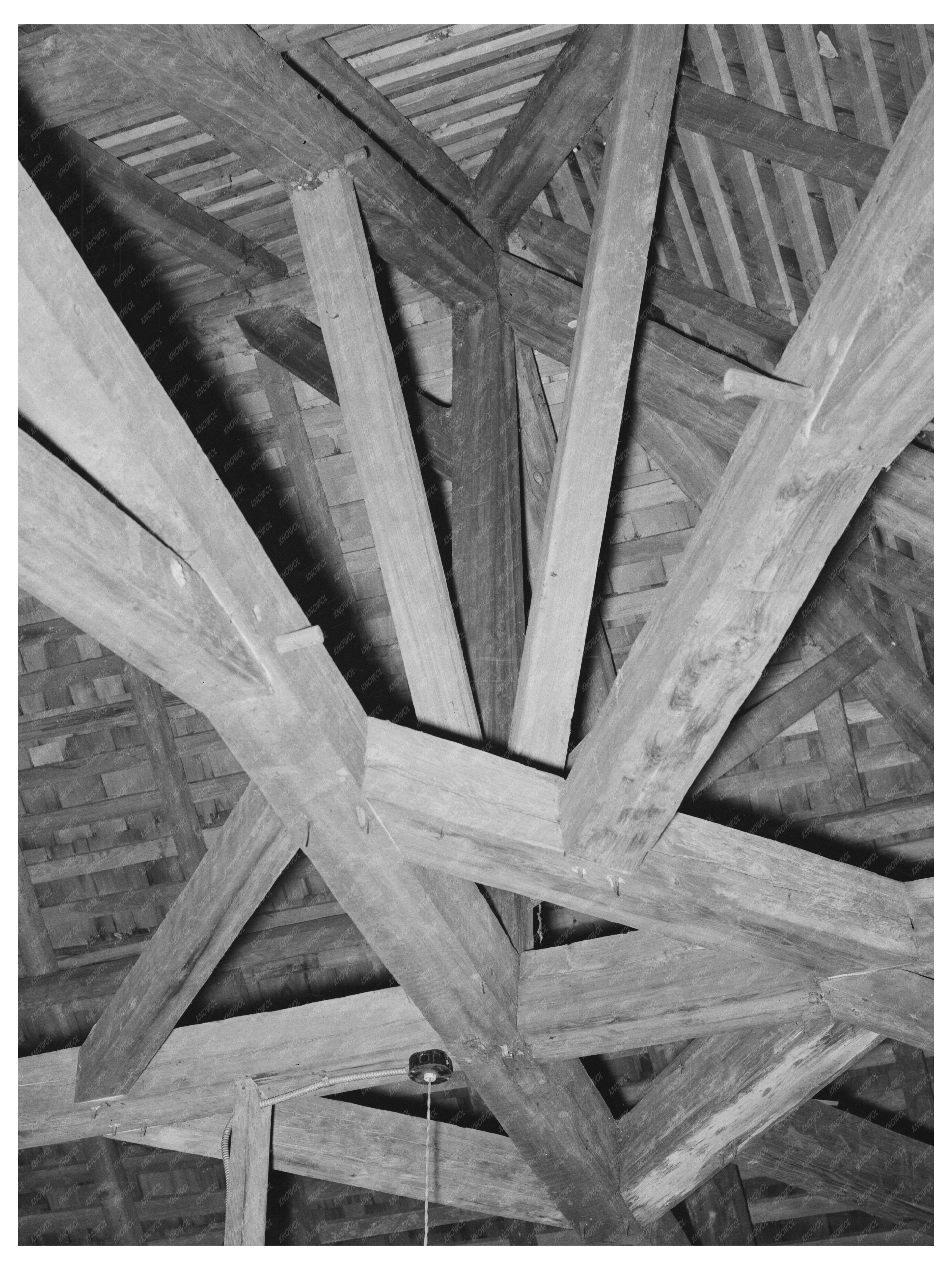 Rafter Construction Details Plantation House New Orleans 1938