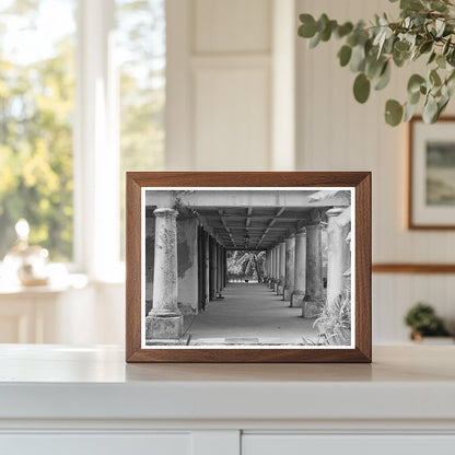 Louisiana Plantation Verandah September 1938 Image