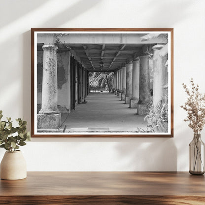 Louisiana Plantation Verandah September 1938 Image