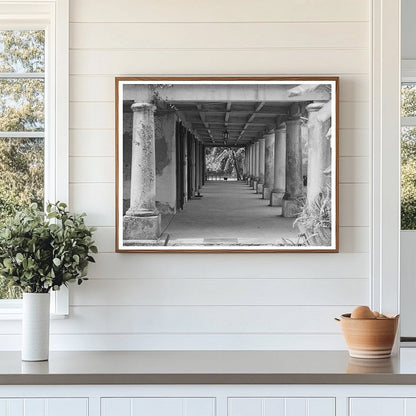 Louisiana Plantation Verandah September 1938 Image