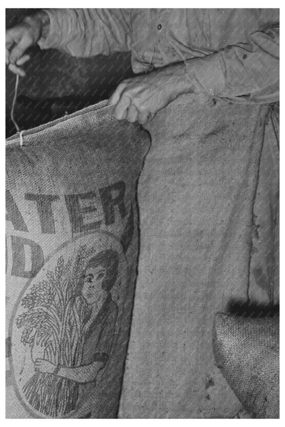 Rice Bag Weighing Process in Crowley Louisiana 1938