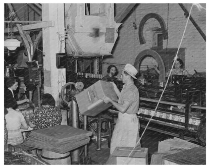 Rice Mill Packaging Room Abbeville Louisiana 1938