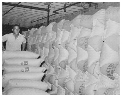 Vintage Rice Mill Warehouse Crowley Louisiana 1938