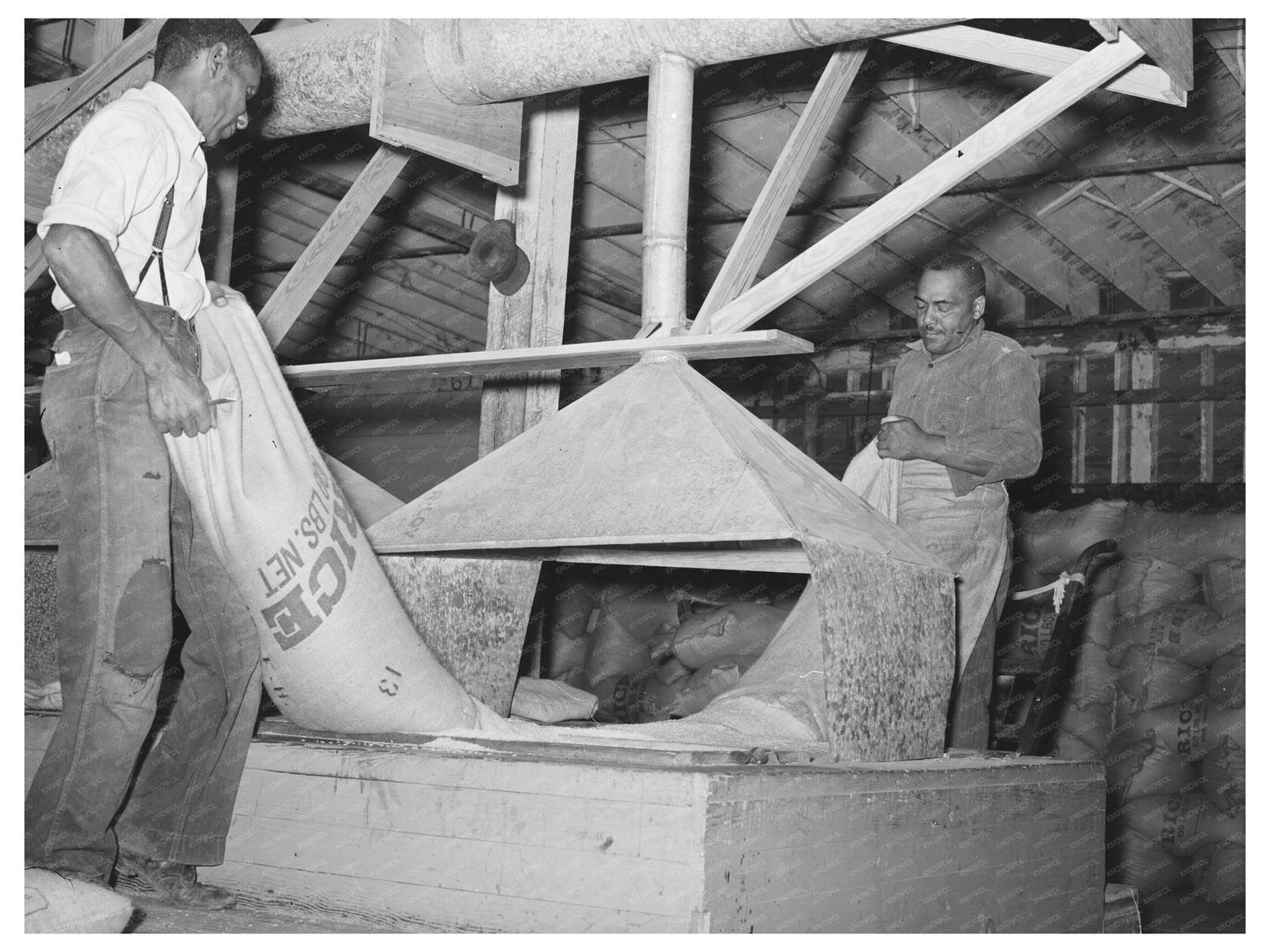 Rice Milling Process in Abbeville Louisiana September 1938