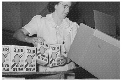 Workers Packing Rice at Abbeville Mill September 1938