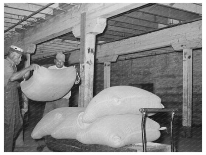 Rice Loading at Warehouse in Crowley Louisiana 1938