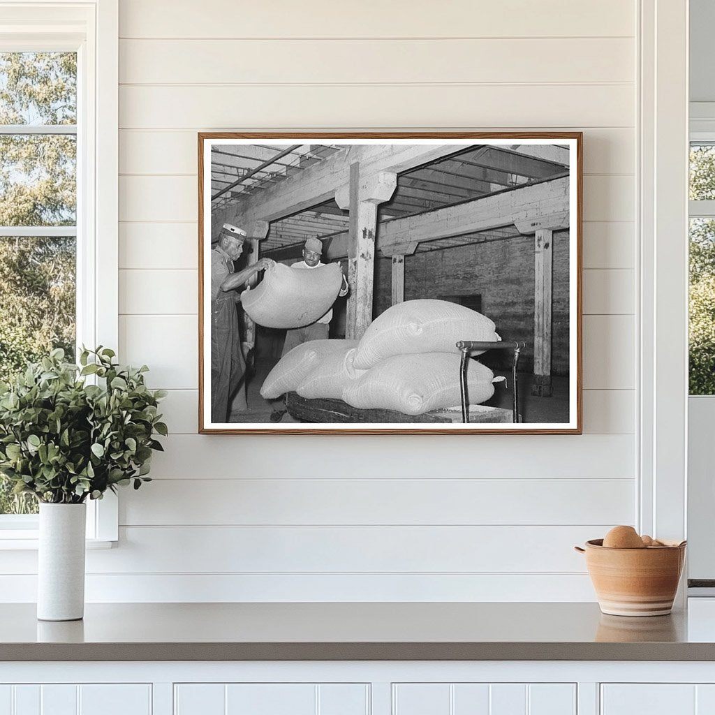 Rice Loading at Warehouse in Crowley Louisiana 1938