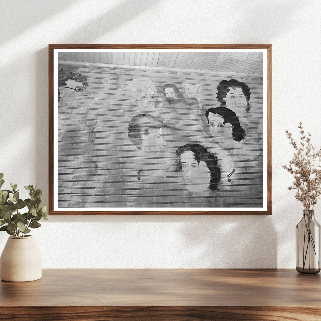 Vintage Saloon Interior with Painted Heads Raceland 1938