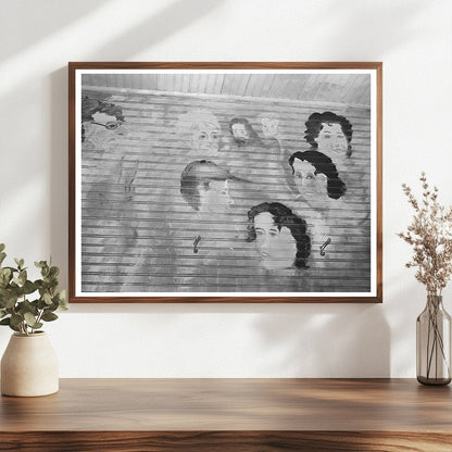 Vintage Saloon Interior with Painted Heads Raceland 1938