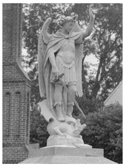 Saint Johns Church Statue Convent Louisiana 1938