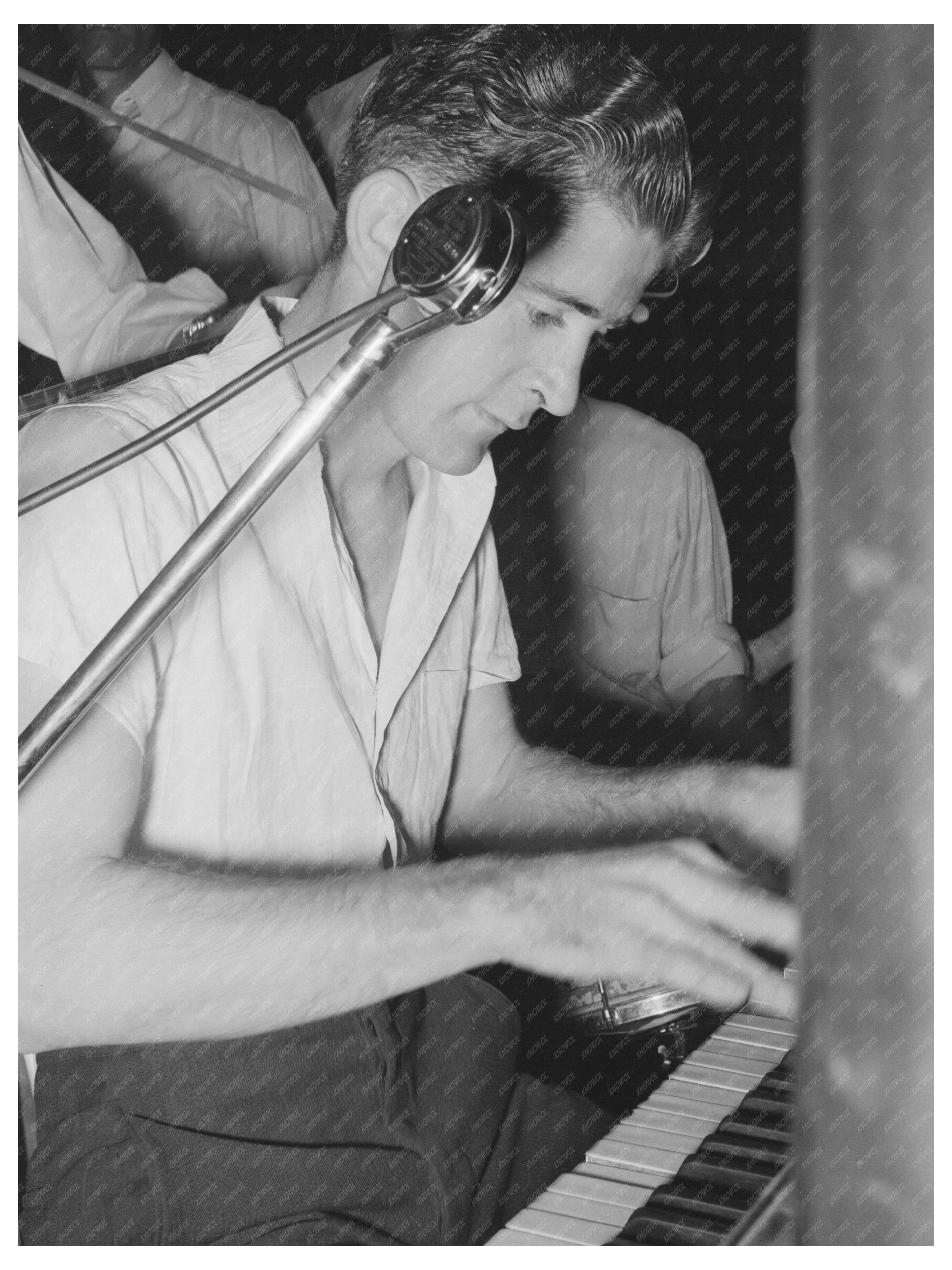 Pianist at Cajun Band Contest National Rice Festival 1938