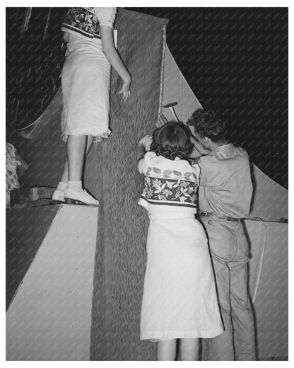 1938 National Rice Festival Float Decoration in Crowley Louisiana