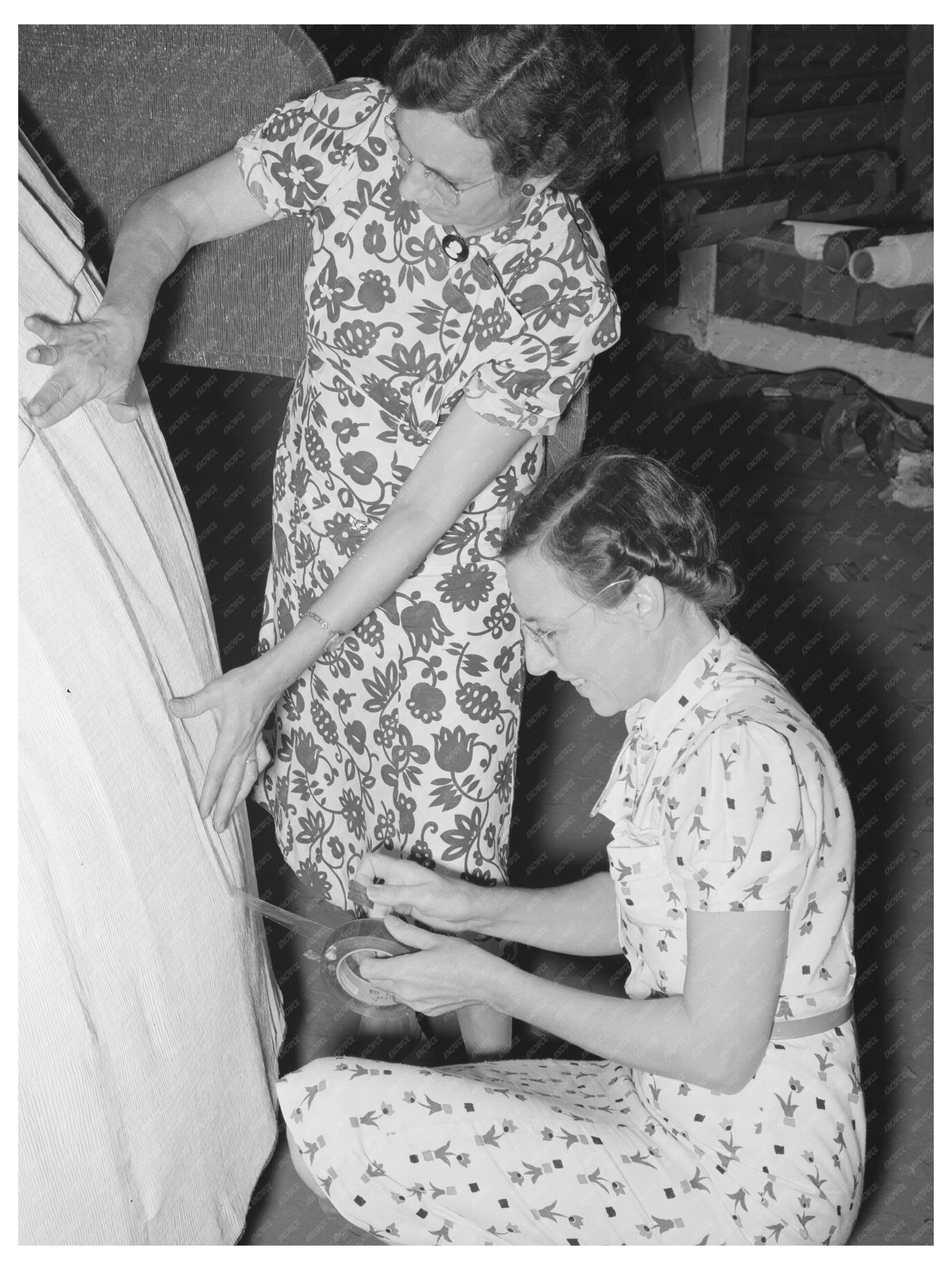 Women Decorating Float for National Rice Festival 1938