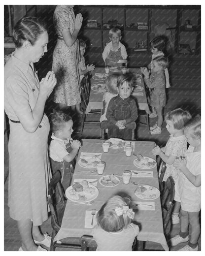 Schoolchildren Giving Thanks Before Lunch in Arkansas 1938