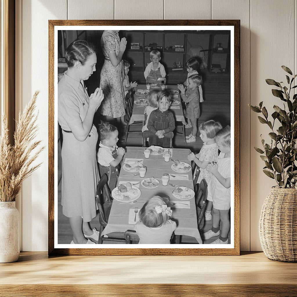 Schoolchildren Giving Thanks Before Lunch in Arkansas 1938