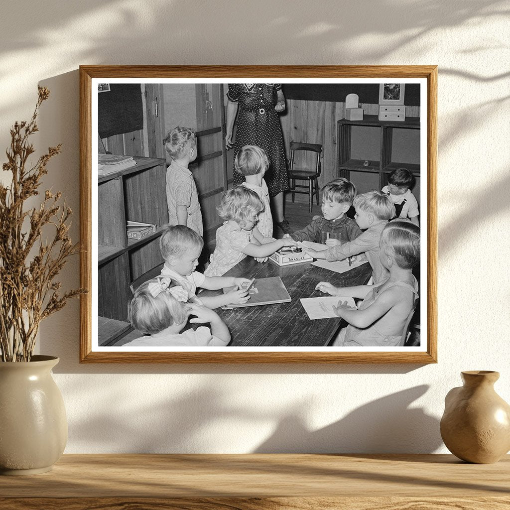 Kindergarten Children Playing in Jefferson County Arkansas 1938