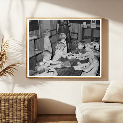 Kindergarten Children Playing in Jefferson County Arkansas 1938