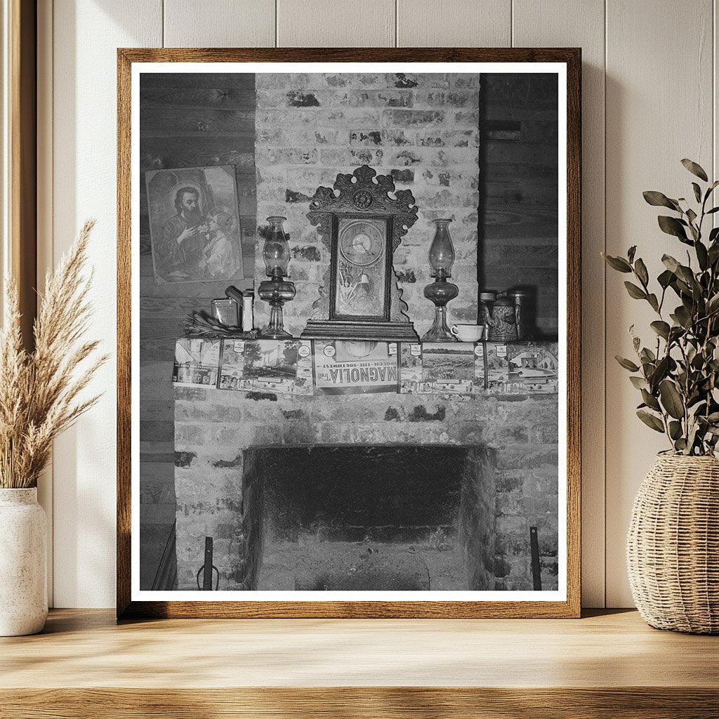 Vintage 1938 Fireplace in Rural Acadia Parish Home