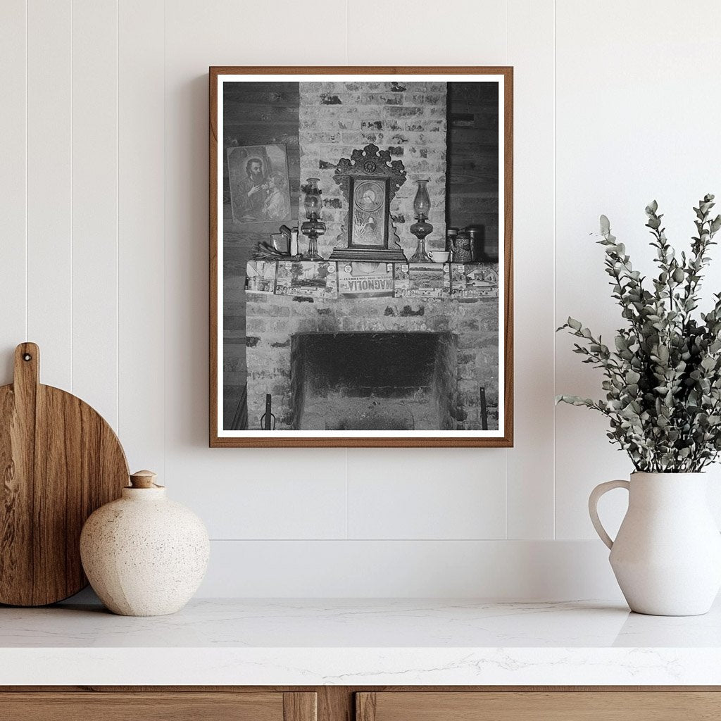 Vintage 1938 Fireplace in Rural Acadia Parish Home