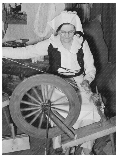 Madame Dronet Spinning Cotton Thread Erath Louisiana 1938