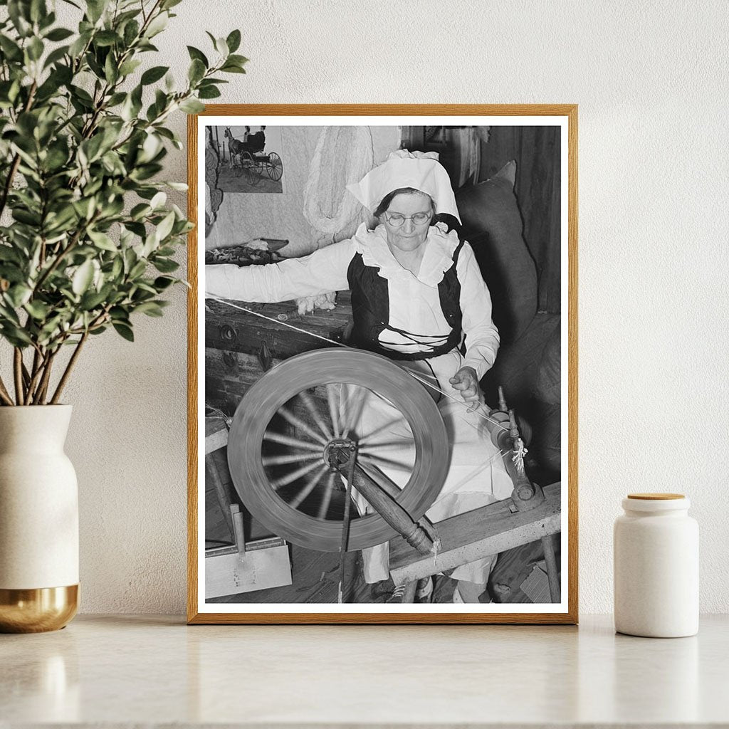 Madame Dronet Spinning Cotton Thread Erath Louisiana 1938