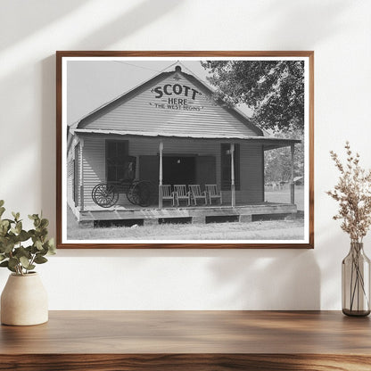 Scott Louisiana Building Welcome Sign October 1938