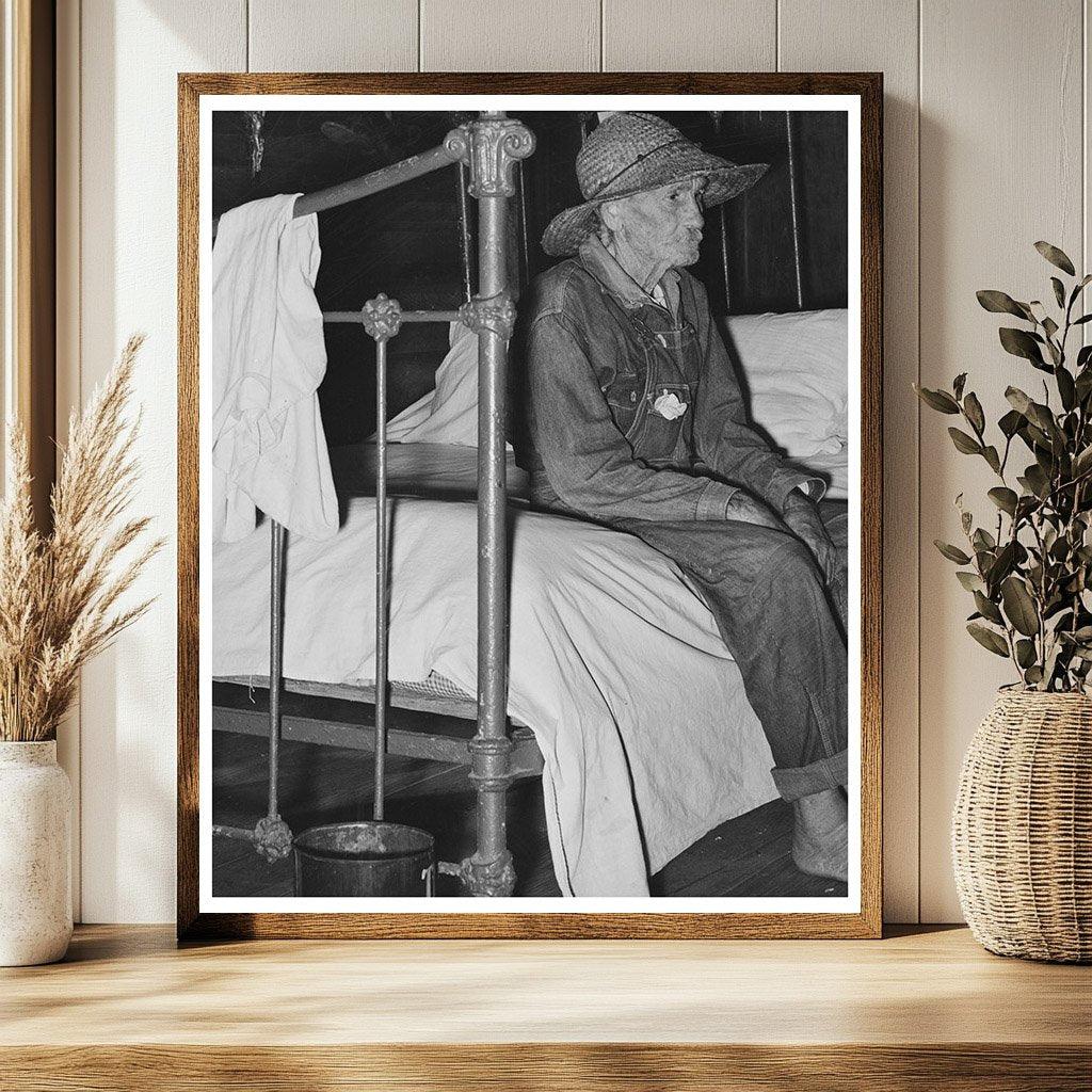 Elderly Man in Rural Home Acadia Parish Louisiana 1938