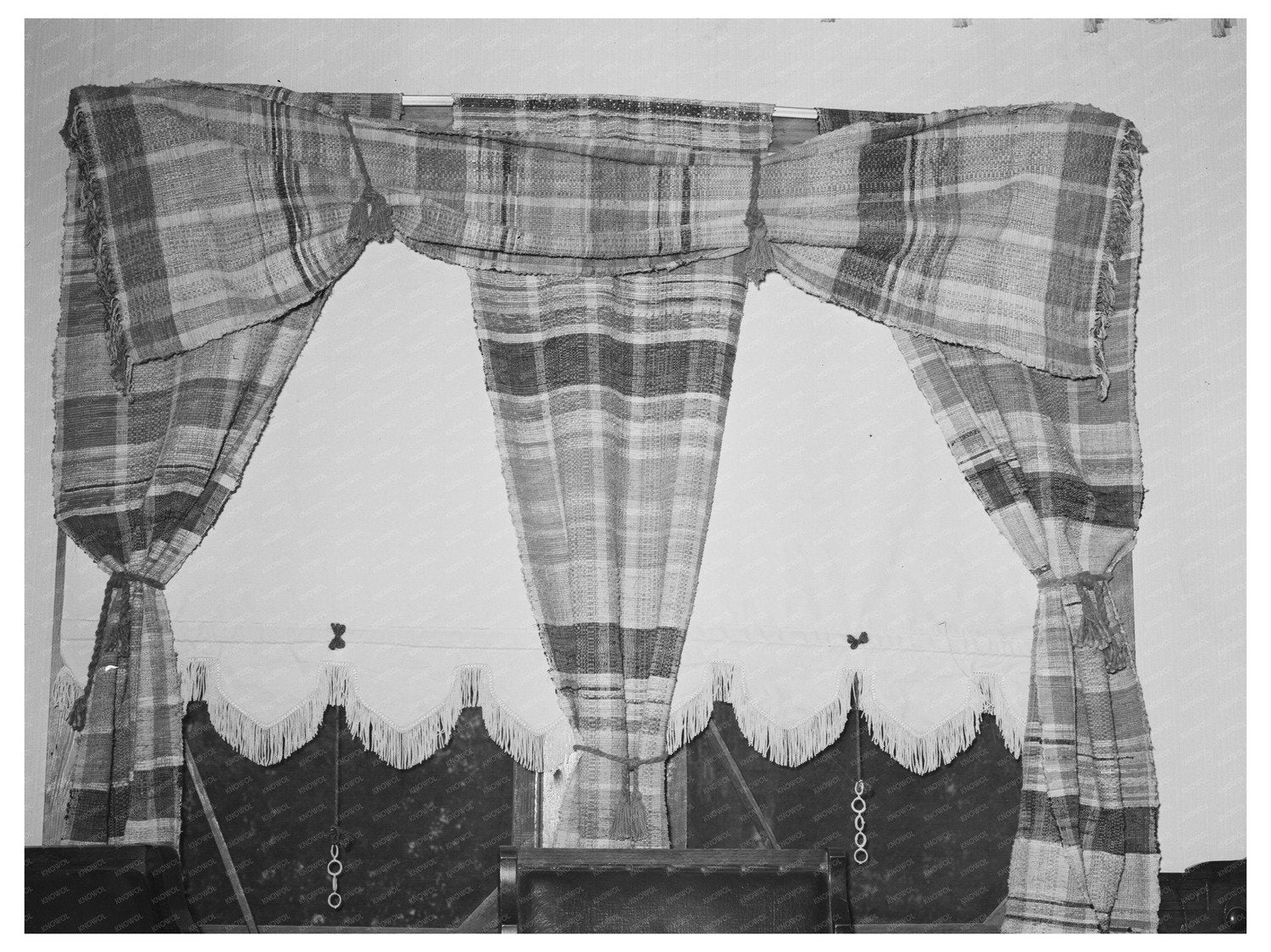 Homespun Draperies in Madame Dronets Home 1938
