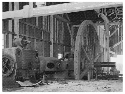 Vintage Engine in Abandoned Sugar Mill Gibson Louisiana 1938