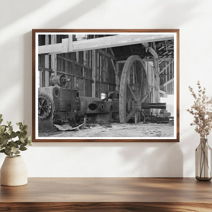 Vintage Engine in Abandoned Sugar Mill Gibson Louisiana 1938