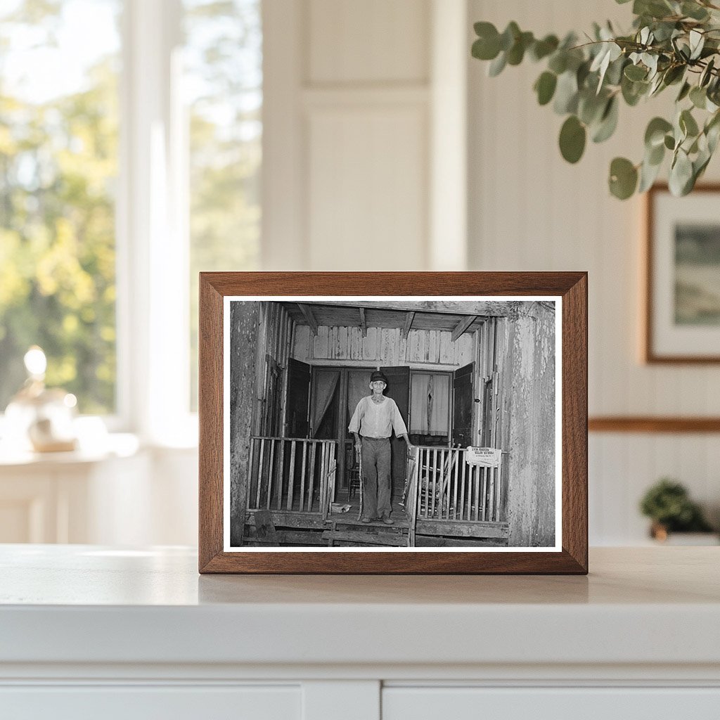 Elderly Man on Porch in Lutcher Louisiana 1938