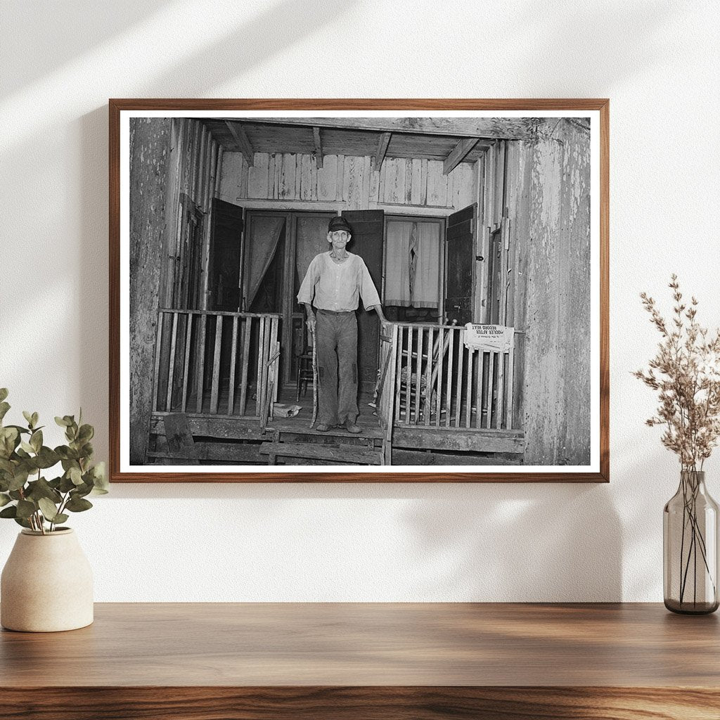 Elderly Man on Porch in Lutcher Louisiana 1938
